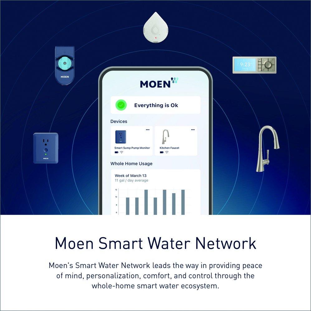MOEN Moen 7864EVBL Sleek Single Handle Pull Down Touchless Kitchen Faucet with Voice Activation in Matte Black