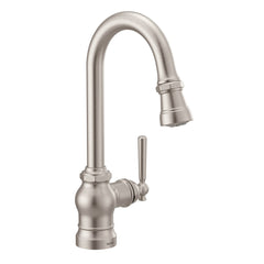 MOEN Moen S52003SRS Paterson Single Handle Pull Down Bar Faucet in Spot Resist Stainless