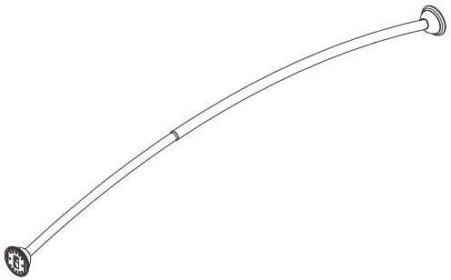 MOEN Moen CSR2160CH Adjustable Curved Shower Rod Chrome