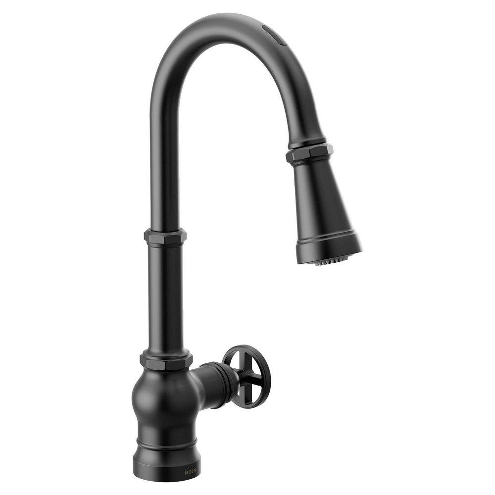 MOEN Moen S72003EVBL Matte Black One-Handle Pulldown Kitchen Faucet