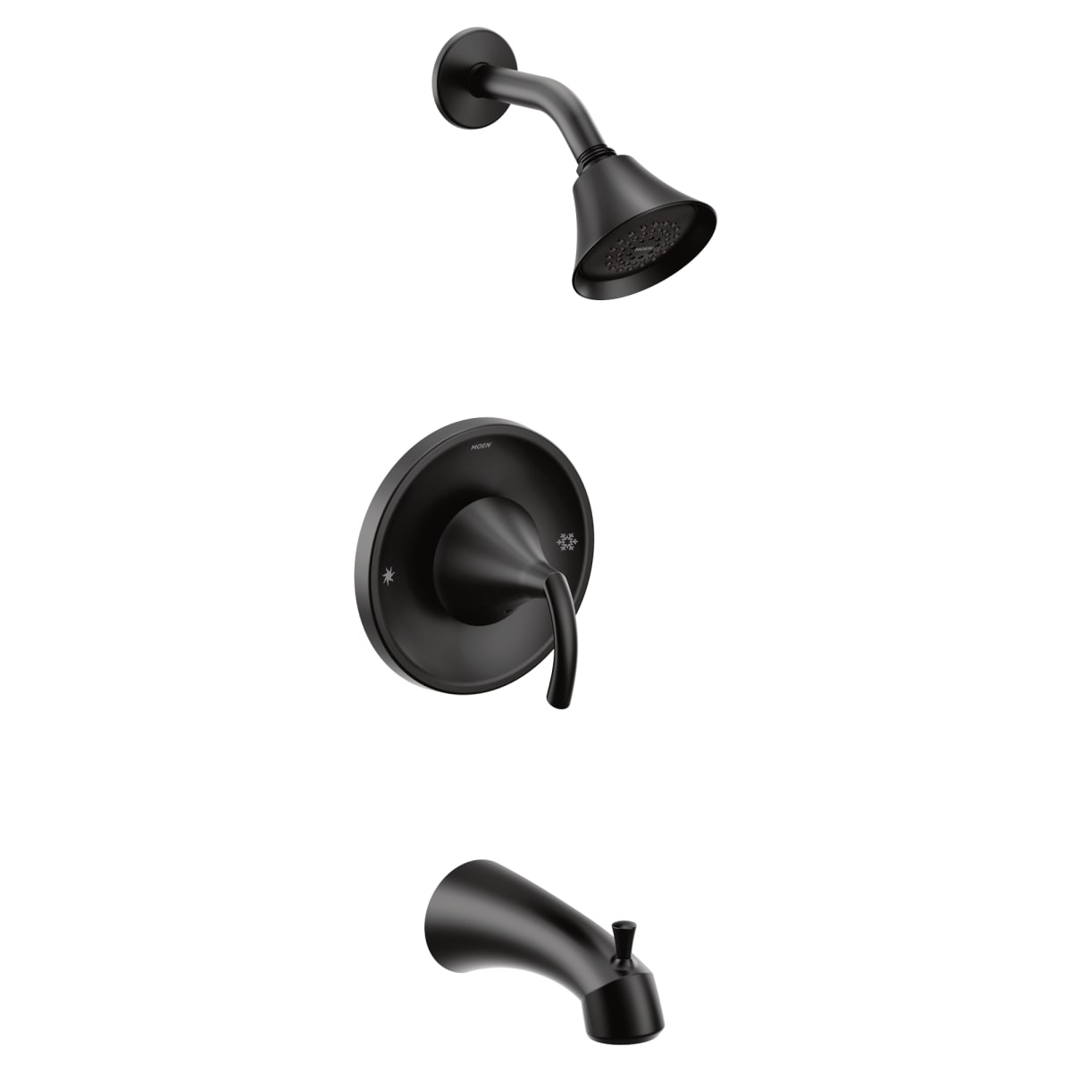 MOEN Moen T2743EPBL Glyde One Handle Single Function Bathtub & Shower Faucet in Matte Black (Trim Only)