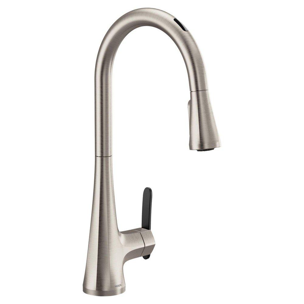 MOEN Moen S7235EVSRS Sinema Single Handle Pull Down Touchless Kitchen Faucet with Voice Activation in Spot Resist Stainless