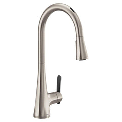 MOEN Moen S7235EVSRS Sinema Single Handle Pull Down Touchless Kitchen Faucet with Voice Activation in Spot Resist Stainless