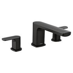 MOEN Moen T935BL Rizon Two Handle Roman Tub Faucet in Matte Black