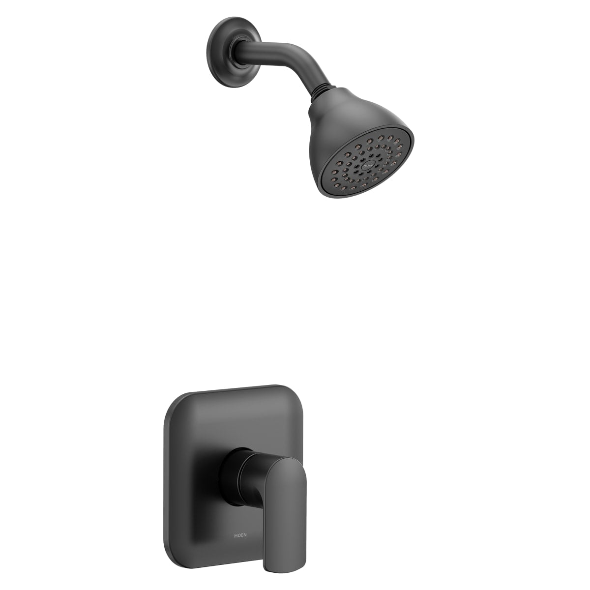 MOEN Moen UT2812EPBL Rizon One Handle Single Function Shower Faucet in Matte Black (Trim Only)