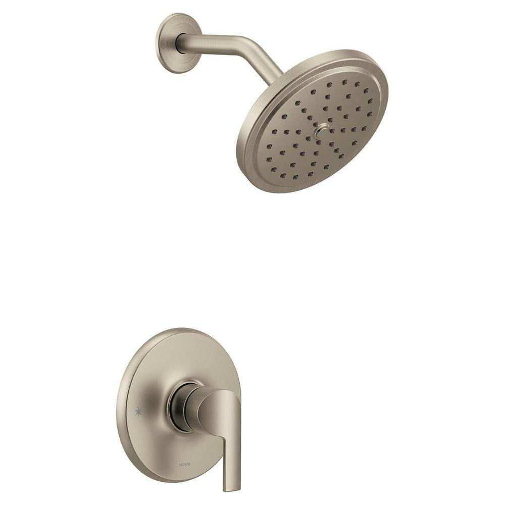 MOEN Moen UTS3202BN Doux One Handle Single Function Shower Faucet in Brushed Nickel (Trim Only)