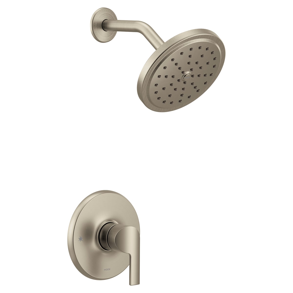 MOEN Moen UTS3202BN Doux One Handle Single Function Shower Faucet in Brushed Nickel (Trim Only)