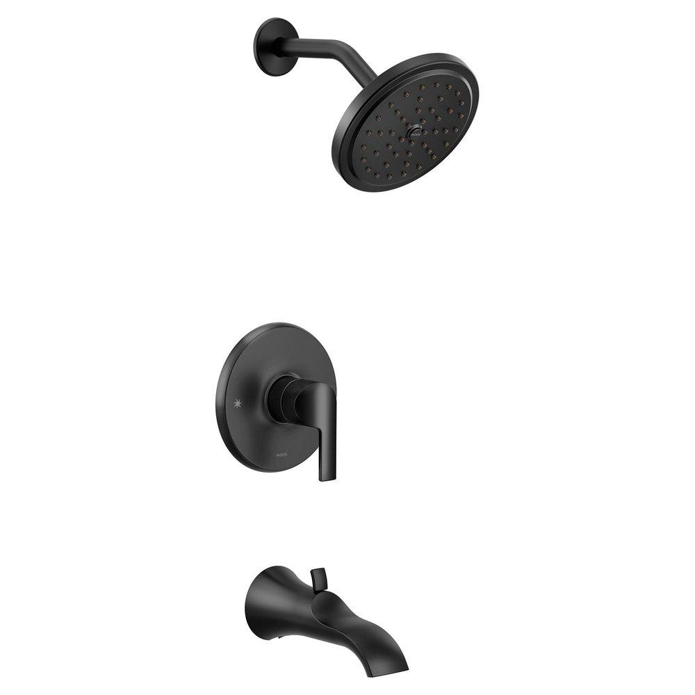 MOEN Moen UTS3203BL Doux One Handle Single Function Bathtub & Shower Faucet in Matte Black (Trim Only)