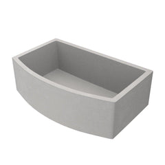 NATIVE TRAILS Native Trails NSKQ3320-A NativeStone 33 x 20-1/2 in. Concrete Single Bowl Farmhouse Kitchen Sink in Ash