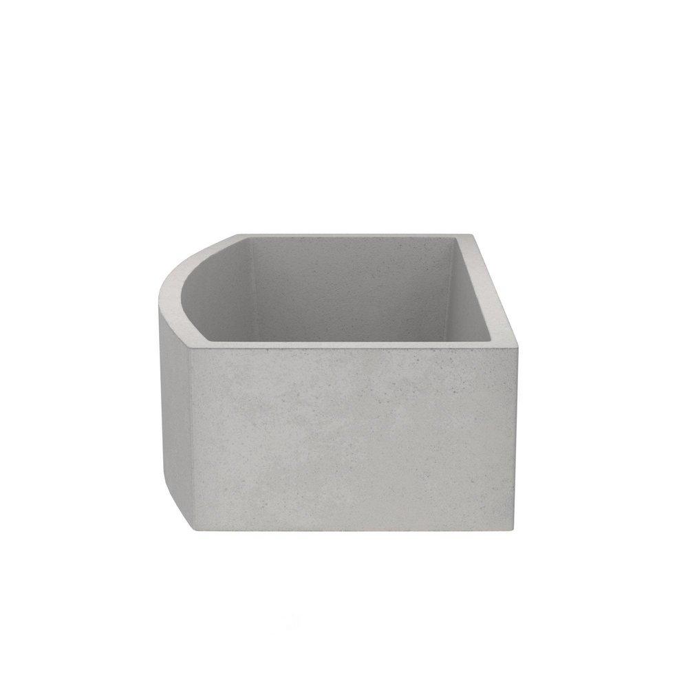 NATIVE TRAILS Native Trails NSKQ3320-A NativeStone 33 x 20-1/2 in. Concrete Single Bowl Farmhouse Kitchen Sink in Ash