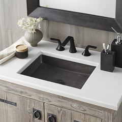 NATIVE TRAILS Native Trails NSL1915-S Nipomo 19-1/2 x 15 in. Rectangular Dual Mount Bathroom Sink in Slate
