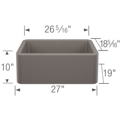 BLANCO Blanco 443112 Ikon 27 Apron Single Bowl Farmhouse Sink - Volcano Gray