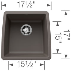 BLANCO Blanco 443124 Performa Bar Sink - Volcano Gray