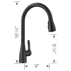 BLANCO Blanco 443027 Atura Pull-Down Kitchen Faucet 1.5 GPM Matte Black