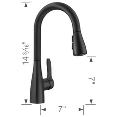 BLANCO Blanco 443028 Atura Pull-Down Bar Faucet 1.5 GPM Matte Black