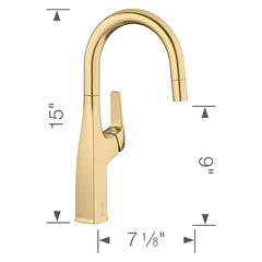 BLANCO Blanco 442986 Rivana Bar Faucet 1.5 GPM Satin Gold