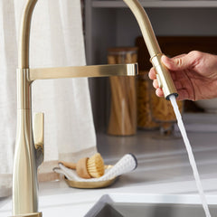 BLANCO Blanco 442984 Rivana Semi-Pro Kitchen Faucet 1.5 GPM - Satin Gold