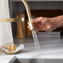 BLANCO Blanco 442984 Rivana Semi-Pro Kitchen Faucet 1.5 GPM - Satin Gold