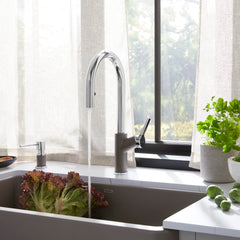 BLANCO Blanco 526933 Urbena Pull-Down Kitchen Faucet 1.5 GPM - Chrome/Volcano Gray