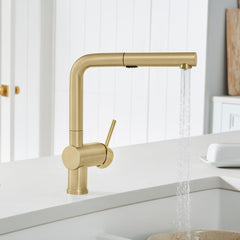 BLANCO Blanco 526686 Linus Pull-Out Kitchen Faucet 1.5 GPM - Satin Gold