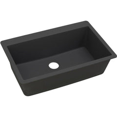 ELKAY Elkay ELGR13322BK0 Quartz Classic 33 x 20-7/8 x 9-7/16 Single Bowl Drop-in Sink, Black