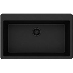 ELKAY Elkay ELGR13322BK0 Quartz Classic 33 x 20-7/8 x 9-7/16 Single Bowl Drop-in Sink, Black