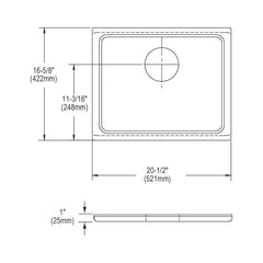 ELKAY Elkay LKCBF2115HW Cutting Board 20-1/2 x 16-5/8 x 1