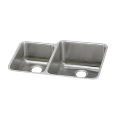 ELKAY Elkay ELUH3121L Lustertone Classic Stainless Steel 30-3/4 x 21 x 9-7/8 Offset 40/60 Double Bowl Undermount Sink