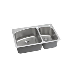 ELKAY Elkay LKHSR2509RPD1 Harmony 1 Hole Stainless Steel Double Bowl Universal Mount Kitchen Sink