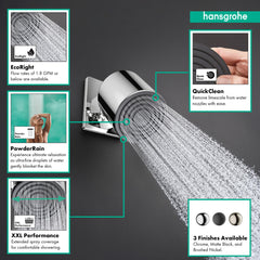 HANSGROHE Hansgrohe 24131001 Pulsify S Showerhead 105 1-Jet 2.5 GPM