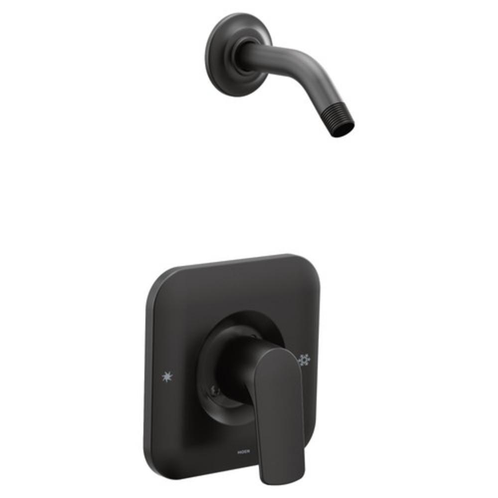MOEN Moen T2812NHBL Rizon One Handle Single Function Shower Faucet in Matte Black