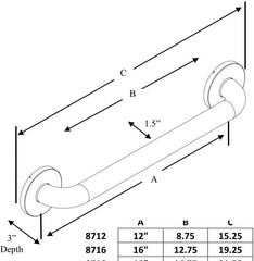 MOEN Moen R8724PB Home Care Grab Bar 24 in. Polished Brass