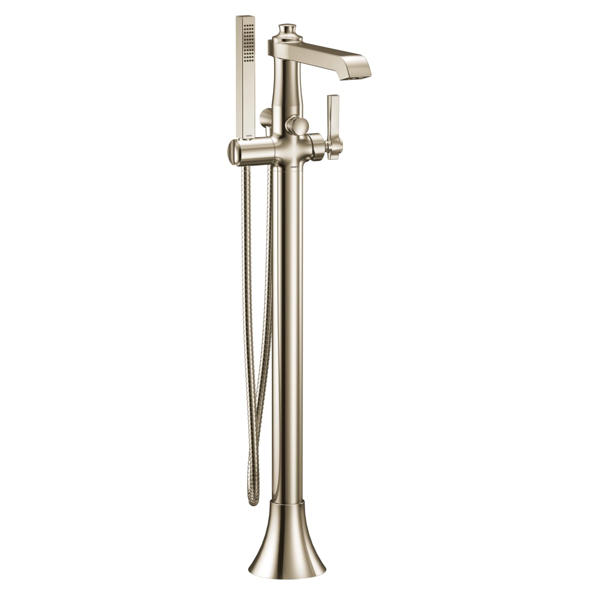 MOEN Moen S931NL Flara Single Handle Lever Floor Mount Filler in Polished Nickel