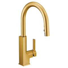 MOEN Moen S72308BG ST0 Single Handle Pull Down Kitchen Faucet in Brushed Gold
