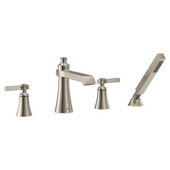 MOEN Moen TS928BN Flara Two Handle Roman Tub Faucet with Handshower in Brushed Nickel (Trim Only)