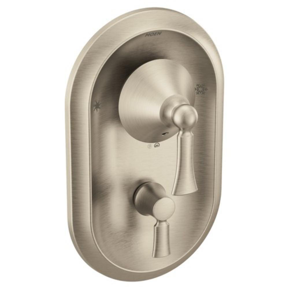 MOEN Moen T4500BN Wynford Two Handle Pressure Balancing Valve Trim in Brushed Nickel