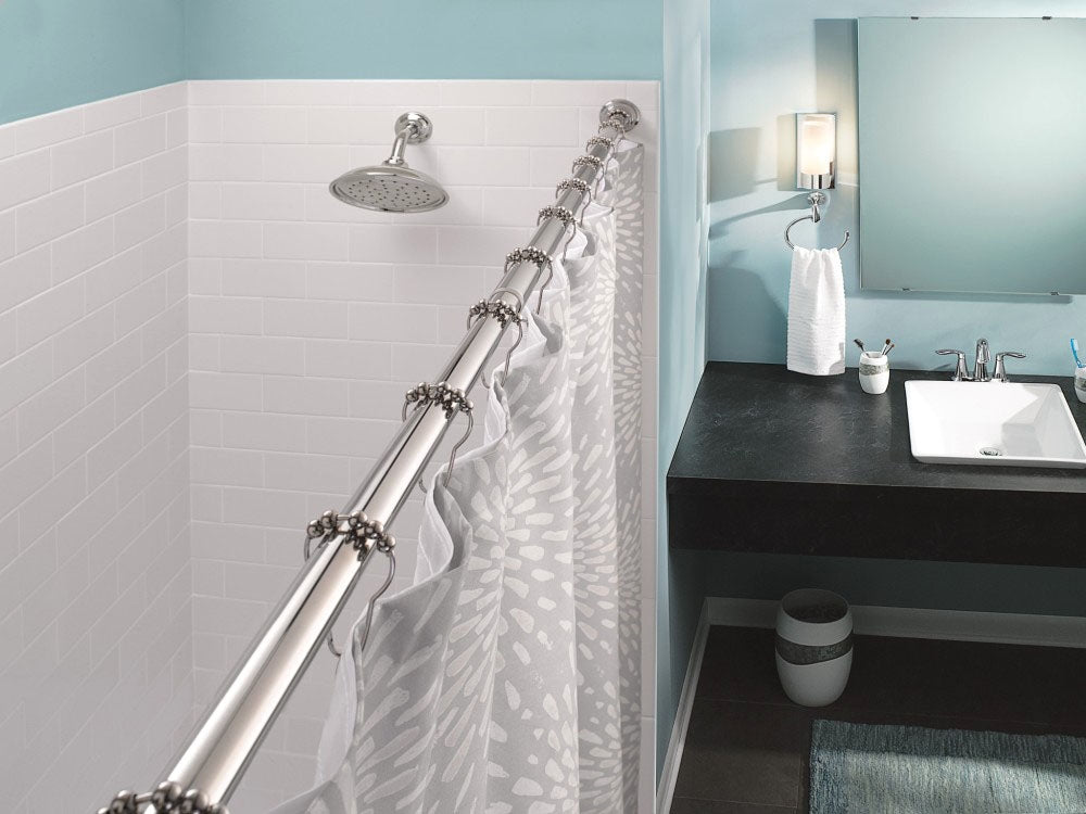 MOEN Moen TR1000CH Adjustable Straight Decorative Tension Shower Rod in Chrome