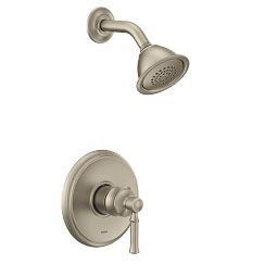 MOEN Moen UT2182EPBN Dartmoor M-Core 2-Series Eco Performance 1-Handle Shower Trim Kit in Brushed Nickel (Valve Sold Separately)