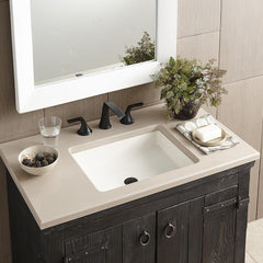 NATIVE TRAILS Native Trails NSL1915-P Nipomo 19-1/2 x 15 in. Rectangular Dual Mount Bathroom Sink in Pearl