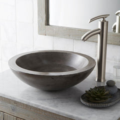 NATIVE TRAILS Native Trails NSL1705-A Morro 17 x 17 in. Round Vessel Mount Bathroom Sink in Ash