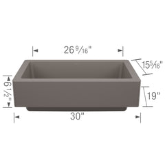BLANCO Blanco 527417 Vintera 30 Super Single Apron Farmhouse Sink - Volcano Gray
