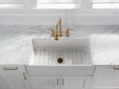 DELTA FAUCET Delta Faucet 2390L-CZ-DST Broderick Two Handle Bridge Pull Down Kitchen Faucet