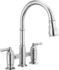 DELTA FAUCET Delta Faucet 2390L-DST Broderick Two Handle Bridge Pull Down Kitchen Faucet