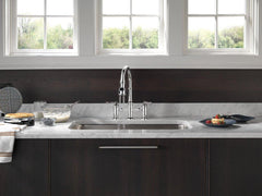 DELTA FAUCET Delta Faucet 2390L-DST Broderick Two Handle Bridge Pull Down Kitchen Faucet