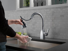 DELTA FAUCET Delta Faucet 9983-AR-DST Mateo Single Handle Pull Down Bar Faucet in Arctic Stainless