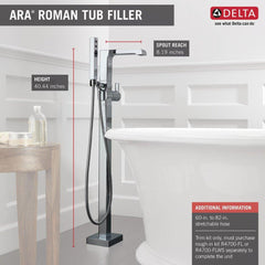 DELTA FAUCET Delta Faucet T4767-FL Ara Single Handle Lever Floor Mount Filler