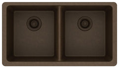 ELKAY Elkay ELGU3322MC0 Quartz Classic 33 x 18-1/2 x 9-1/2 Equal Double Bowl Undermount Sink Mocha