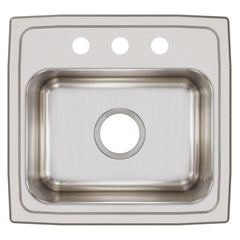 ELKAY Elkay LRQ17163 Lustertone Classic Stainless Steel 17 x 16 x 7-5/8 3-Hole Single Bowl Drop-in Sink with Quick-clip