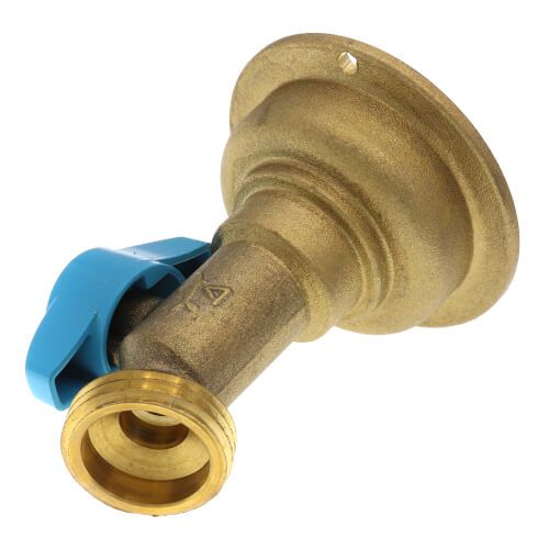 SHARKBITE CASH ACME 24631LF 3/4 Push-to-Connect x 3/4 MHT No-Kink 45 Deg Hose Bibb - Quarter-Turn