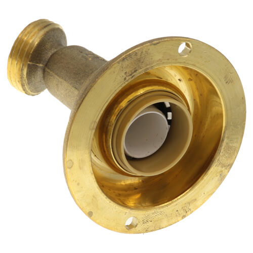 SHARKBITE CASH ACME 24631LF 3/4 Push-to-Connect x 3/4 MHT No-Kink 45 Deg Hose Bibb - Quarter-Turn